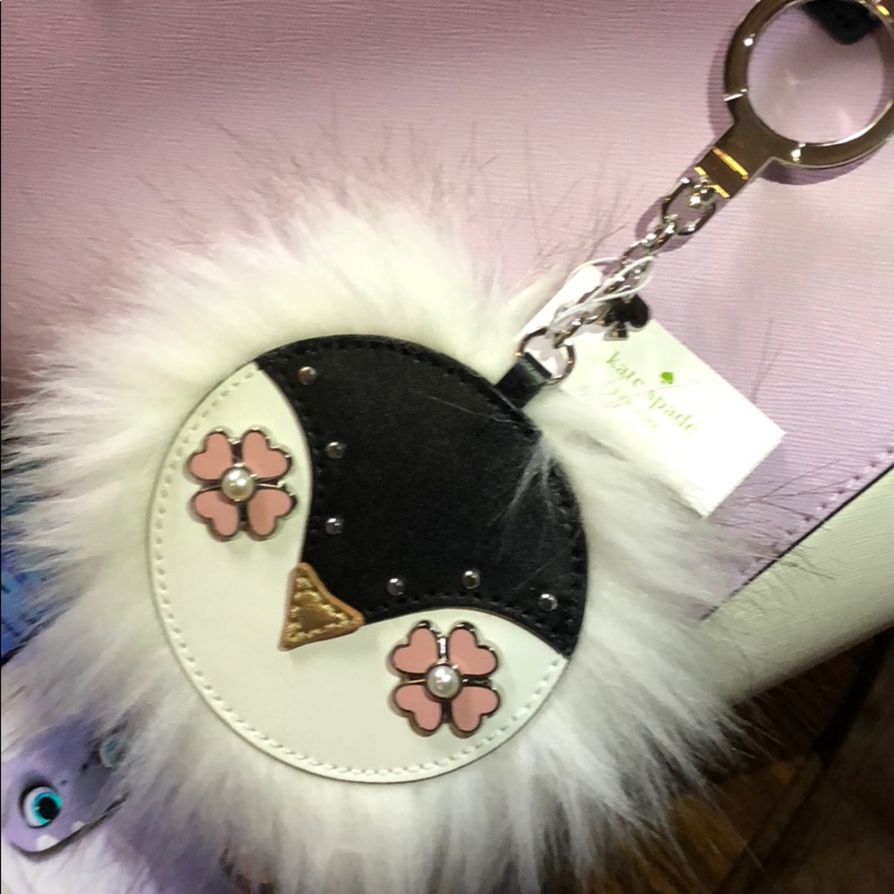 Kate Spade backpack charm keychain